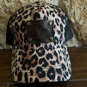 Upcycled LV patch hat